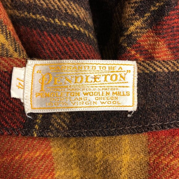 Vintage Rare Pendelton Wool Plaid Autumn Fall Circle Skirt Colorful Winter - Picture 2 of 10